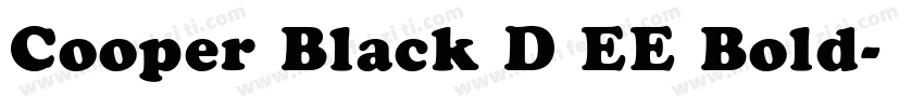 Cooper Black D EE Bold字体转换